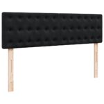 vidaXL Podsedák s matracom a LED diódami, čierny 140x200 cm, zamat – Obrázok 10