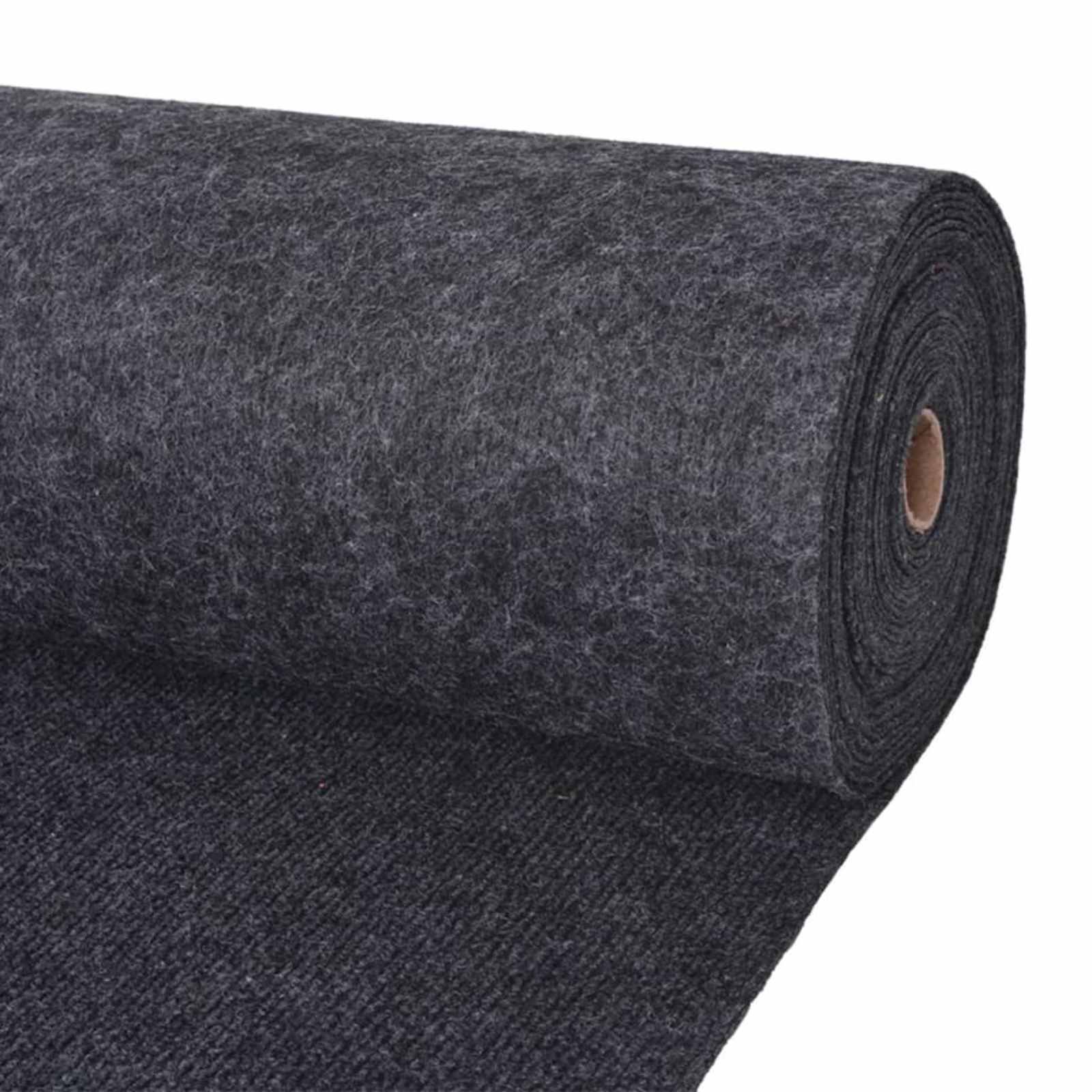 331335_1.jpg vidaXL Koberec Antracitová 1,2 x 15 m Polyester – Obrázok 1
