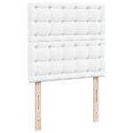 vidaXL Podnožka s matracmi, čisto biela 160x200 cm, umelá koža – Obrázok 12