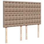 vidaXL Podsedák s matracom a LED diódami, Cappuccino 140x190 cm, umelá koža – Obrázok 10