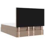 vidaXL Podsedák s matracom a LED diódami, Cappuccino 140x190 cm, umelá koža – Obrázok 12