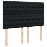 vidaXL Podsedák s matracmi a LED diódami, čierny 140x200 cm, zamat – Obrázok 13