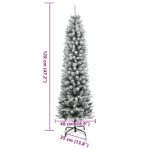 vidaXL Umelý vianočný stromček 150 LED diód a vločkový sneh 120 cm – Obrázok 12