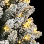 vidaXL Umelý vianočný stromček 150 LED diód a vločkový sneh 120 cm – Obrázok 7
