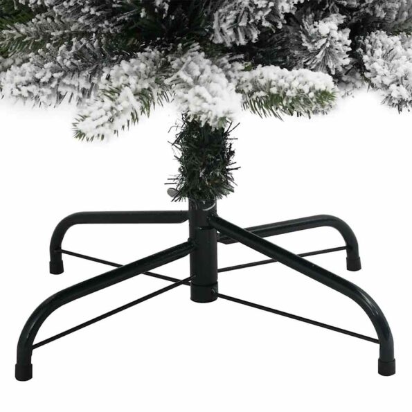 vidaXL Umelý vianočný stromček 150 LED diód a vločkový sneh 120 cm – Obrázok 8