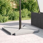 vidaXL Záťažové kotúče na dáždniky, 4 ks, sivé žulové, trojuholníkové, 14 kg – Obrázok 3