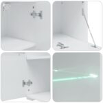 vidaXL 5-dielne TV skrinky s LED osvetlením, olivovozelené, intenzívne drevo – Obrázok 12