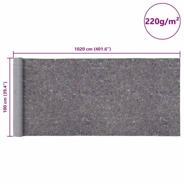 vidaXL Protišmykové maliarske flísy 2 ks 10 m 220 g/m² sivé – Obrázok 11
