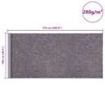 vidaXL Protišmykové maliarske flísy 2 ks 5 m 280 g/m² sivé – Obrázok 11
