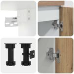 vidaXL 4-dielna súprava kuchynských skriniek Lyon z dubového dreva Artisan, intenzívne drevo – Obrázok 6