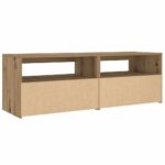 vidaXL Nočné stolíky 2 ks s LED diódami, dubový remeselník, 60x35x40 cm – Obrázok 10
