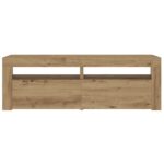 vidaXL Nočné stolíky 2 ks s LED diódami, dubový remeselník, 60x35x40 cm – Obrázok 6
