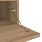 vidaXL TV skrinka s LED svetlami, dubový drevený remeselník, 200x35x40 cm, imitácia dreva – Obrázok 11