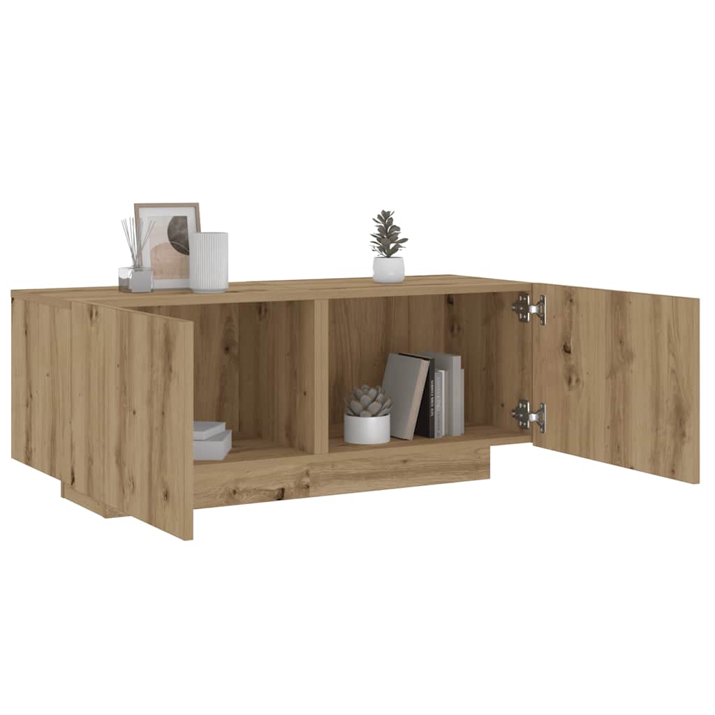 3329174_1.jpg vidaXL Nočný stolík, dubový, remeselnícky, 100x35x40 cm, umelé drevo – Obrázok 1