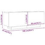 vidaXL Nočný stolík, dubový, remeselnícky, 100x35x40 cm, umelé drevo – Obrázok 11