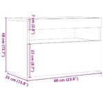 vidaXL Nočný stolík s LED svetlami, staré drevo, 60x35x40 cm, umelé drevo – Obrázok 13