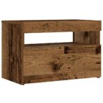 vidaXL Nočný stolík s LED svetlami, staré drevo, 60x35x40 cm, umelé drevo – Obrázok 2