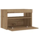 vidaXL Nočný stolík s LED svetlami, dubový remeselník, 60x35x40 cm, umelé drevo – Obrázok 10
