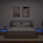 vidaXL Nočný stolík s LED svetlami, dubový remeselník, 60x35x40 cm, umelé drevo – Obrázok 5