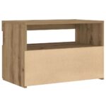 vidaXL Nočný stolík s LED svetlami, dubový remeselník, 60x35x40 cm, umelé drevo – Obrázok 9