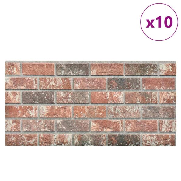 vidaXL Nástenné panely 10 pcs Tmavohnedá a šedá 100 x 50 cm EPS pena – Obrázok 2