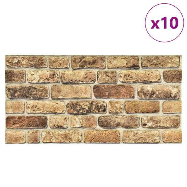 vidaXL Nástenné panely 10 pcs Tmavý piesok 100 x 50 cm EPS pena – Obrázok 2