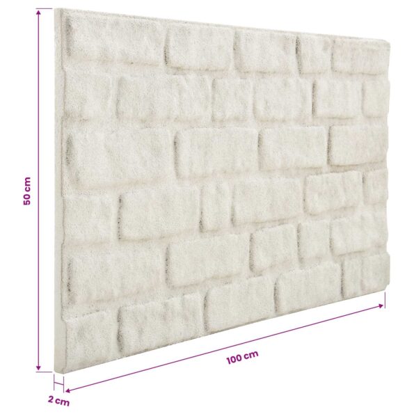 vidaXL Nástenné panely 10 pcs Biela 100 x 50 cm EPS pena – Obrázok 5