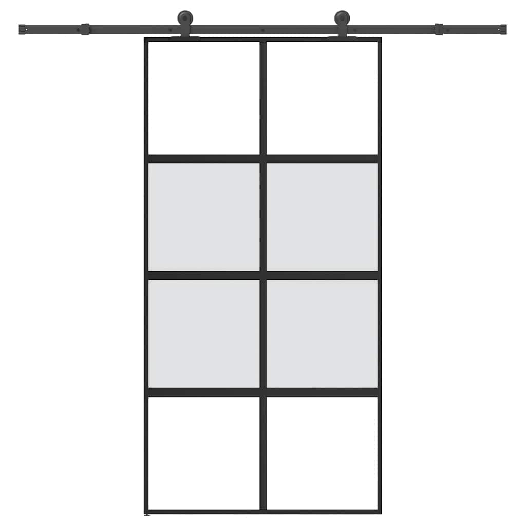 3333012_1.jpg vidaXL Posuvné dvere so sadou kovania 102,5x205 cm tvrdené sklo a hliník – Obrázok 1
