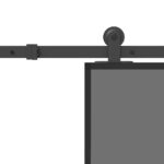 vidaXL Posuvné dvere so sadou kovania 102,5x205 cm tvrdené sklo a hliník – Obrázok 6