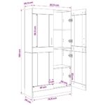 vidaXL Knižnica, staré drevo, 82,5x30,5x150 cm, umelé drevo – Obrázok 11