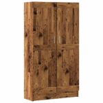 vidaXL Knižnica, staré drevo, 82,5x30,5x150 cm, umelé drevo – Obrázok 2