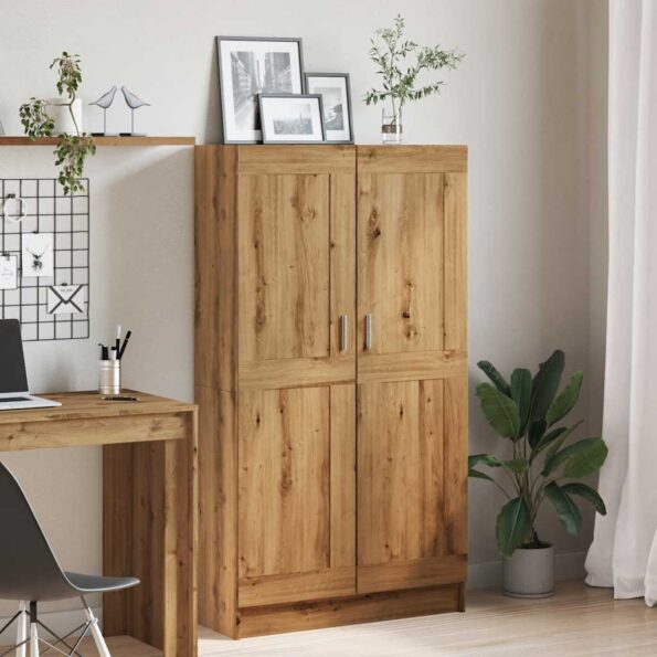 vidaXL Knižnica Artisan Dub 82,5x30,5x150 cm Inžinierske drevo – Obrázok 3