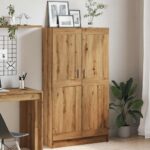 vidaXL Knižnica Artisan Dub 82,5x30,5x150 cm Inžinierske drevo – Obrázok 4