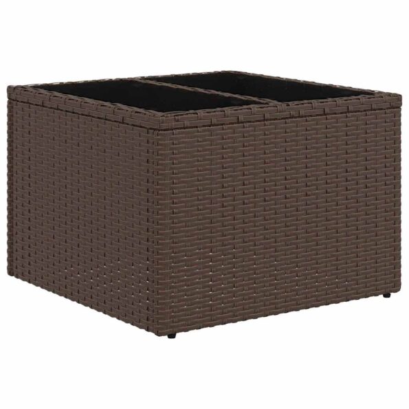 vidaXL Sada pohoviek 8 pcs Hnedá a červená Polyester – Obrázok 5