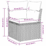 vidaXL Sada pohoviek 8 pcs Čierna a tyrkysová polyratan – Obrázok 6