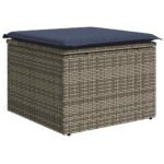 vidaXL Súprava záhradných pohoviek s úložiskom 7 pcs Sivá Poly ratan – Obrázok 8