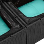 vidaXL Súprava záhradných pohoviek s vankúšom 7 pcs Poly ratan – Obrázok 8