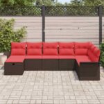 vidaXL Súprava záhradných pohoviek s vankúšom 8 pcs Poly ratan – Obrázok 3