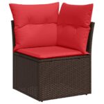 vidaXL Súprava záhradných pohoviek s vankúšom 8 pcs Poly ratan – Obrázok 7