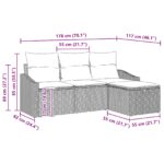 vidaXL Sada pohoviek s vankúšom 3 pcs polyratan – Obrázok 12