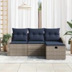 vidaXL Sada pohoviek s vankúšom 3 pcs polyratan – Obrázok 3