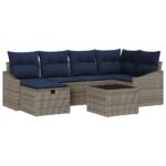 vidaXL Sada pohoviek s vankúšom 3 pcs polyratan – Obrázok 2