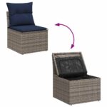 vidaXL Sada pohoviek s vankúšom 6 pcs polyratan – Obrázok 11
