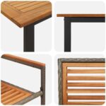 vidaXL Záhradný jedálenský set 5 pcs Sivá Pevné akáciové drevo – Obrázok 9