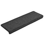 vidaXL Schodové rohože 30 ks 65x21x4 cm antracitové s obdĺžnikovým okrajom – Obrázok 2