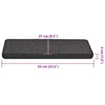 vidaXL Schodové rohože 30 ks 65x21x4 cm antracitové s obdĺžnikovým okrajom – Obrázok 8