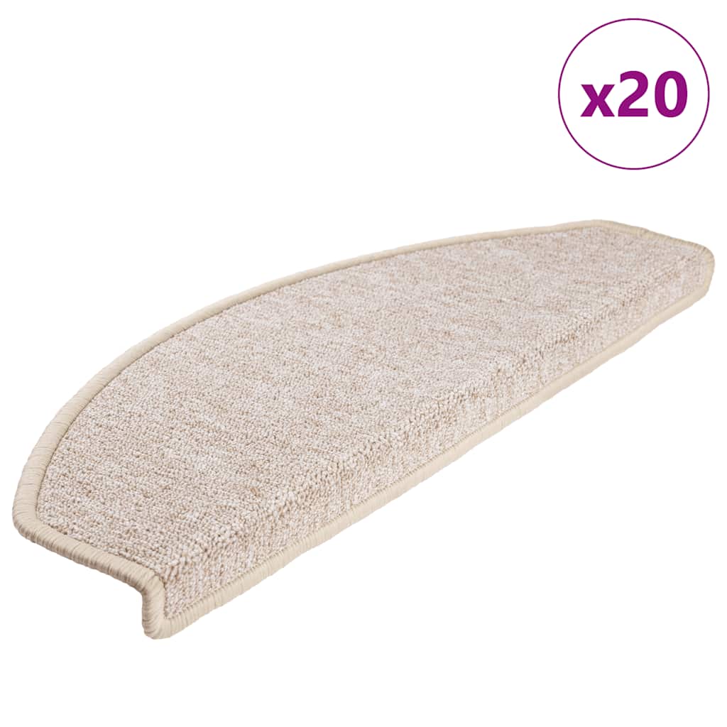 3365795_1.jpg vidaXL Schodové rohože 20 ks 65x24x4 cm taupe polkruhové veľké – Obrázok 1