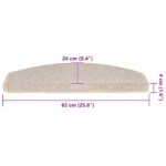vidaXL Schodové rohože 20 ks 65x24x4 cm taupe polkruhové veľké – Obrázok 8