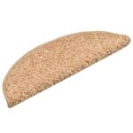 vidaXL Schodové rohože 30 ks 56x17x3 cm zlaté polkruhové – Obrázok 2