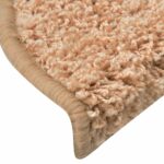 vidaXL Schodové rohože 30 ks 56x17x3 cm zlaté polkruhové – Obrázok 5
